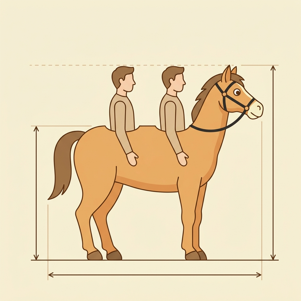 HorseyDuo 2 People Inflatable Horse Costume